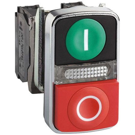 Кнопка двойная Schneider Electric Harmony 22 мм, 120В, IP66, Красный + зеленый