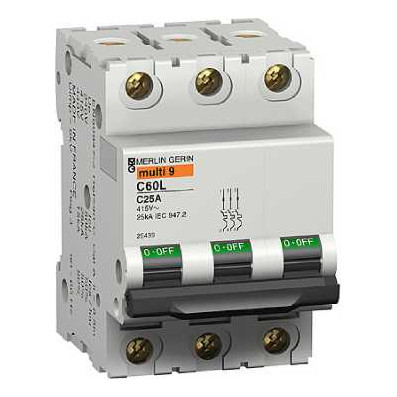 Автоматический выключатель Schneider Electric Acti9 3P 2А (C) 4.5кА
