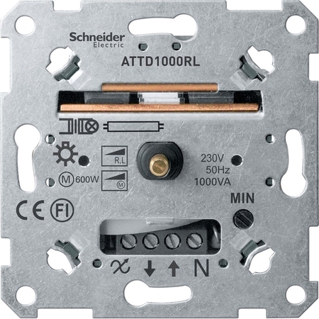 Механизм поворотно-нажимного светорегулятора Schneider Electric Коллекции Merten, 1000 Вт
