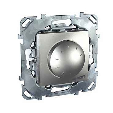 Светорегулятор поворотно-нажимной Schneider Electric UNICA TOP, 400 Вт, алюминий