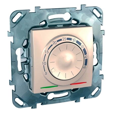 Термостат для теплого пола Schneider Electric UNICA, с датчиком температуры пола, бежевый