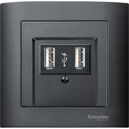 Накладка на розетку USB Schneider Electric MERTEN SYSTEM DESIGN, антрацит