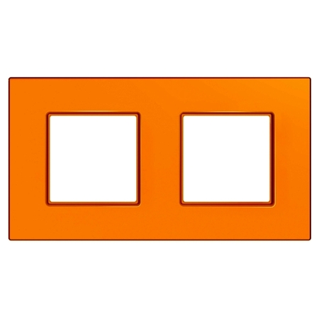 Рамка 2 поста Schneider Electric UNICA QUADRO, оранжевый