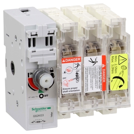 Рубильник с предохранителем Schneider Electric TeSys GS 125А 3P, 22X58