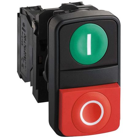 Кнопка двойная Schneider Electric Harmony 22 мм, IP66, Красный + зеленый