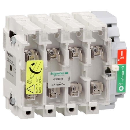 Рубильник с предохранителем Schneider Electric TeSys GS 125А 4P, 22x58