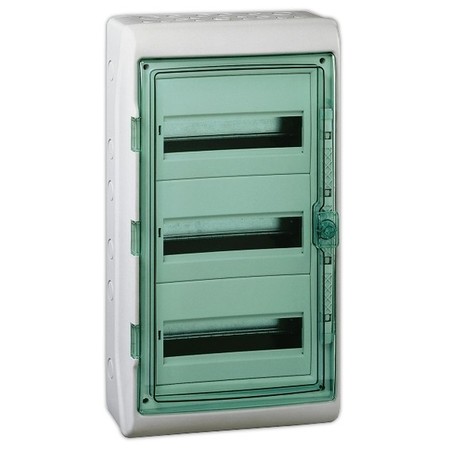 Распределительный шкаф Schneider Electric KAEDRA, 36 мод., IP65, навесной, пластик, зеленая дверь