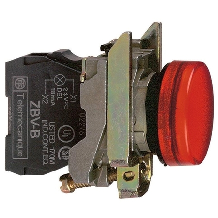 Лампа сигнальная Schneider Electric Harmony, 22мм,24В, AC, Красный