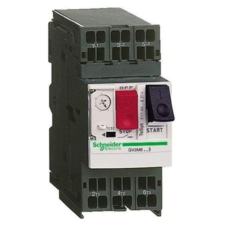 Силовой автомат для защиты двигателя Schneider Electric TeSys GV2 0.16А 3P, термомагнитный расцепитель