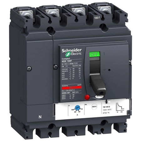 Силовой автомат Schneider Electric Compact NSX 100, TM, 25кА, 4P, 100А