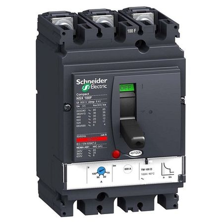 Силовой автомат Schneider Electric Compact NSX 100, TM-D, 70кА, 3P, 50А