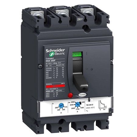 Силовой автомат Schneider Electric Compact NSX 250, TM-D, 50кА, 3P, 160А