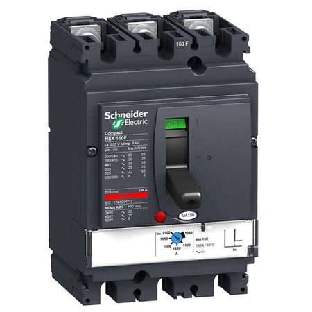 Силовой автомат Schneider Electric Compact NSX 160, MA, 50кА, 3P, 100А