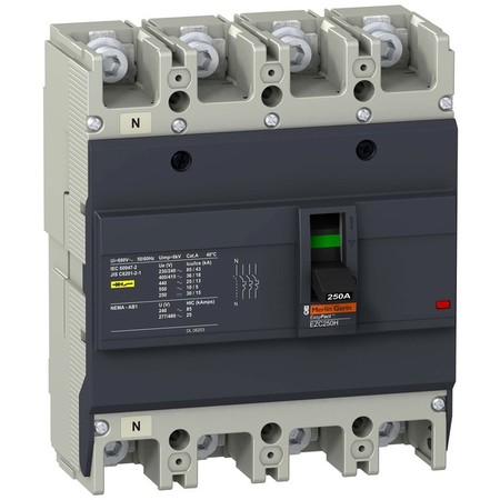 Силовой автомат Schneider Electric Easypact EZC 250, TM-D, 36кА, 4P, 125А