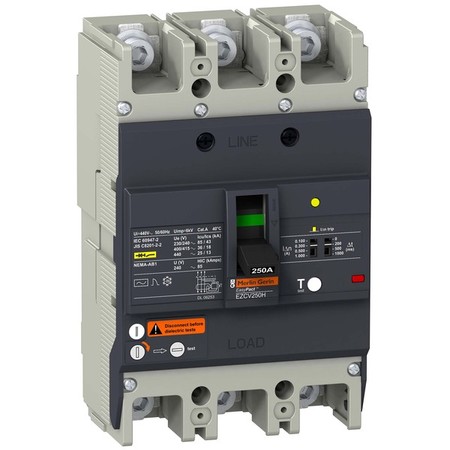 Силовой автомат Schneider Electric Easypact EZC 250, TM-D c диф защитой, 36кА, 3P, 160А