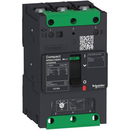 Силовой автомат Schneider Electric Compact NSXm, 70кА, 3P, 160А