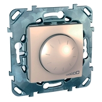 Светорегулятор поворотно-нажимной Schneider Electric UNICA, 1000 Вт, бежевый