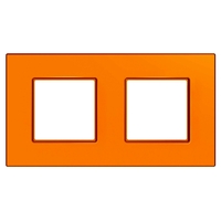 Рамка 2 поста Schneider Electric UNICA QUADRO, оранжевый