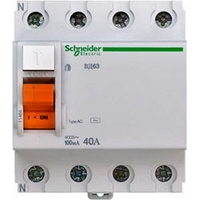 УЗО Schneider Electric ВД63 4P 40А 100мА (AC)