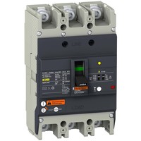 Силовой автомат Schneider Electric Easypact EZC 250, TM-D c диф защитой, 25кА, 3P, 125А