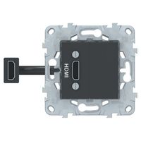 Розетка HDMI Schneider Electric UNICA NEW, антрацит