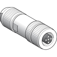 КОННЕКТОР ЭКРАНИРОВАННЫЙ ПРЯМОЙ, М12, 5 PIN, РОЗЕТКА,