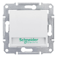 Выключатель 1-клавишный кнопочный с полем для надписи Schneider Electric SEDNA, с подсветкой, скрытый монтаж, белый