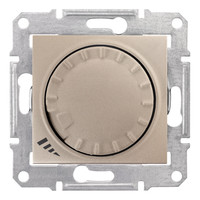 Светорегулятор поворотно-нажимной Schneider Electric SEDNA, 420 Вт, титан